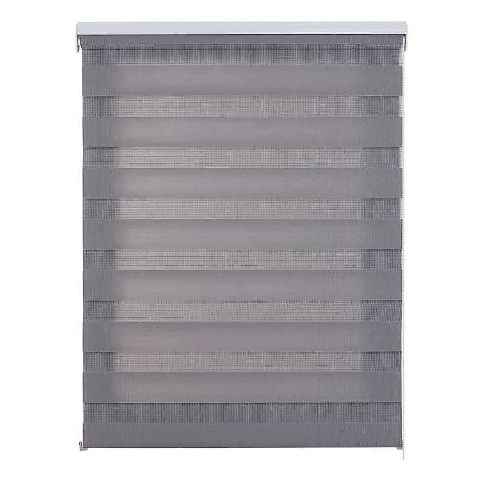 Store Enrouleur Jour Nuit Drop double tissage Argent 180 x 180 cm