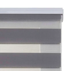 Store Enrouleur Jour Nuit Drop double tissage Argent 60 x 180 cm
