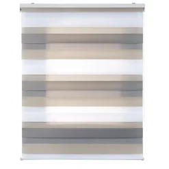 Store Enrouleur Jour Nuit Drop double tissage Tricolore 160X250