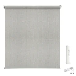 Store enrouleur motorisé thermique gris l.100 x H.250cm Madeco