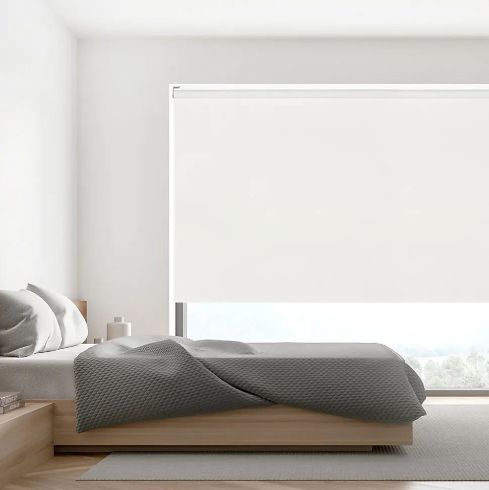 Store Enrouleur Occultant Sundusk Blanc 120 X 250cm , Viewtex