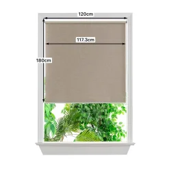 Store enrouleur occultant sans perçage Iwerne beige l.120 x H.180cm Goodhome