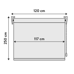 Store Enrouleur Occultant Blanc 120 X 250cm , Viewtex