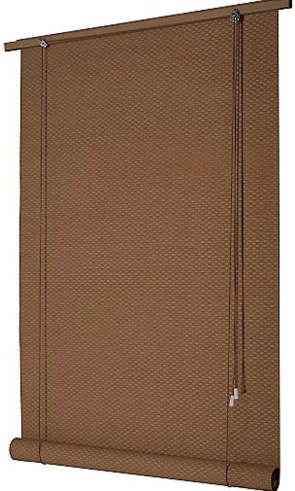 Store enrouleur occultant bois tissé intérieur et extérieur Ballauff moka 120/130 x 220 cm