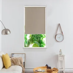 Store enrouleur occultant sans perçage Iwerne beige l.75 x H.180cm Goodhome