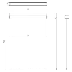 Store enrouleur occultant sans perçage Iwerne bleu marine l.75 x H.180cm Goodhome