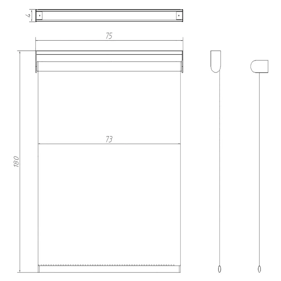 Store enrouleur occultant sans perçage Iwerne bleu marine l.75 x H.180cm Goodhome