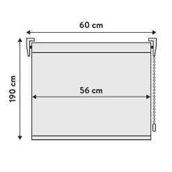 Store Enrouleur Occultant fixation sans perçage Ivoire 60 X 190cm , Viewtex