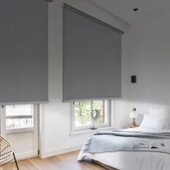 Store Enrouleur Occultant Installation Facile avec Finitions en Aluminium de Qualité Supérieure Gris 60 x 180 cm