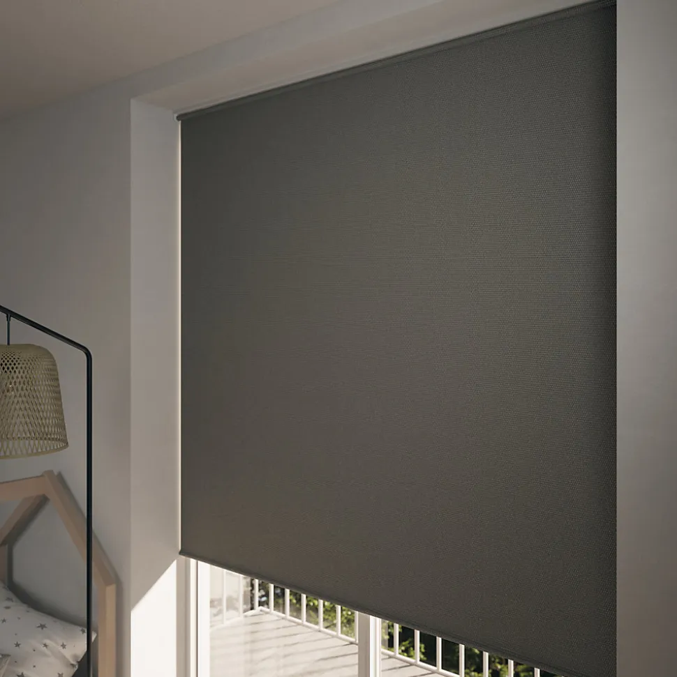 Store enrouleur occultant sans perçage Boreas 2 gris béton l.160 x H.240cm Goodhome