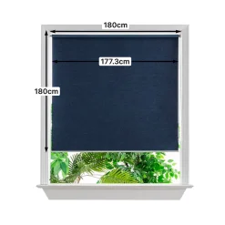 Store enrouleur occultant sans perçage Iwerne bleu marine l.180 x H.180cm Goodhome