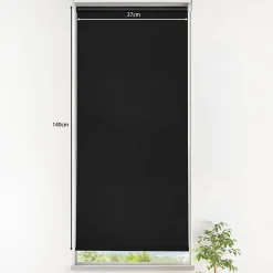 Store enrouleur occultant sans perçage Boreas 2 noir l.40 x H.140cm Goodhome