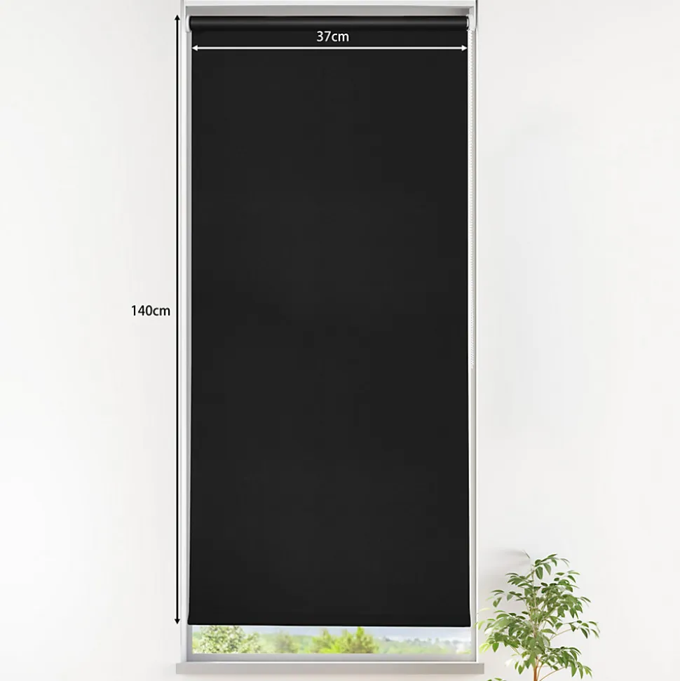 Store enrouleur occultant sans perçage Boreas 2 noir l.40 x H.140cm Goodhome