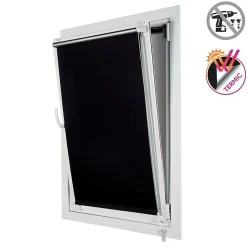 Store Enrouleur Occultant sans perçage EasyFix Noir 120 x 180 cm
