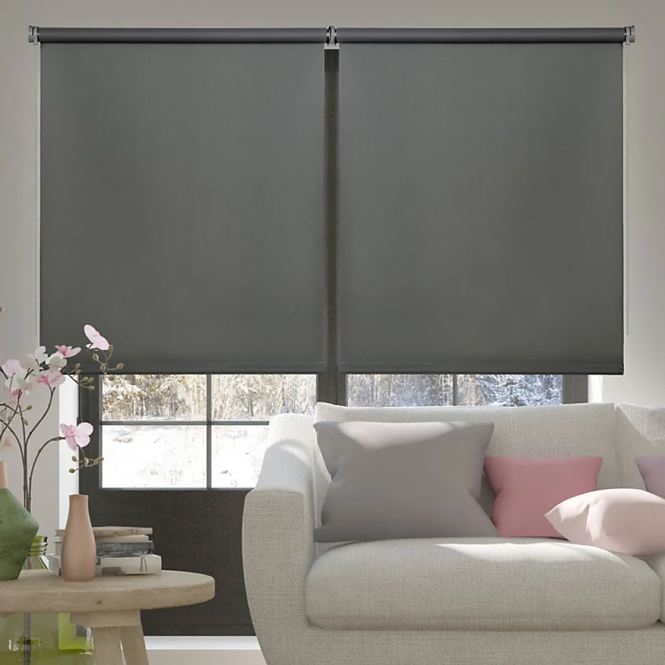 Store Enrouleur Occultant Gris plomb 80 x 250 cm