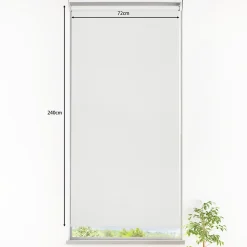 Store enrouleur occultant sans perçage Boreas 2 blanc l.75 x H.240cm Goodhome