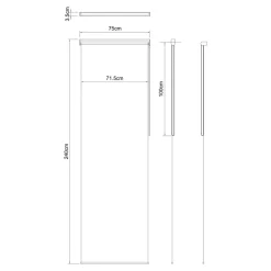 Store enrouleur occultant sans perçage Boreas 2 blanc l.75 x H.240cm Goodhome