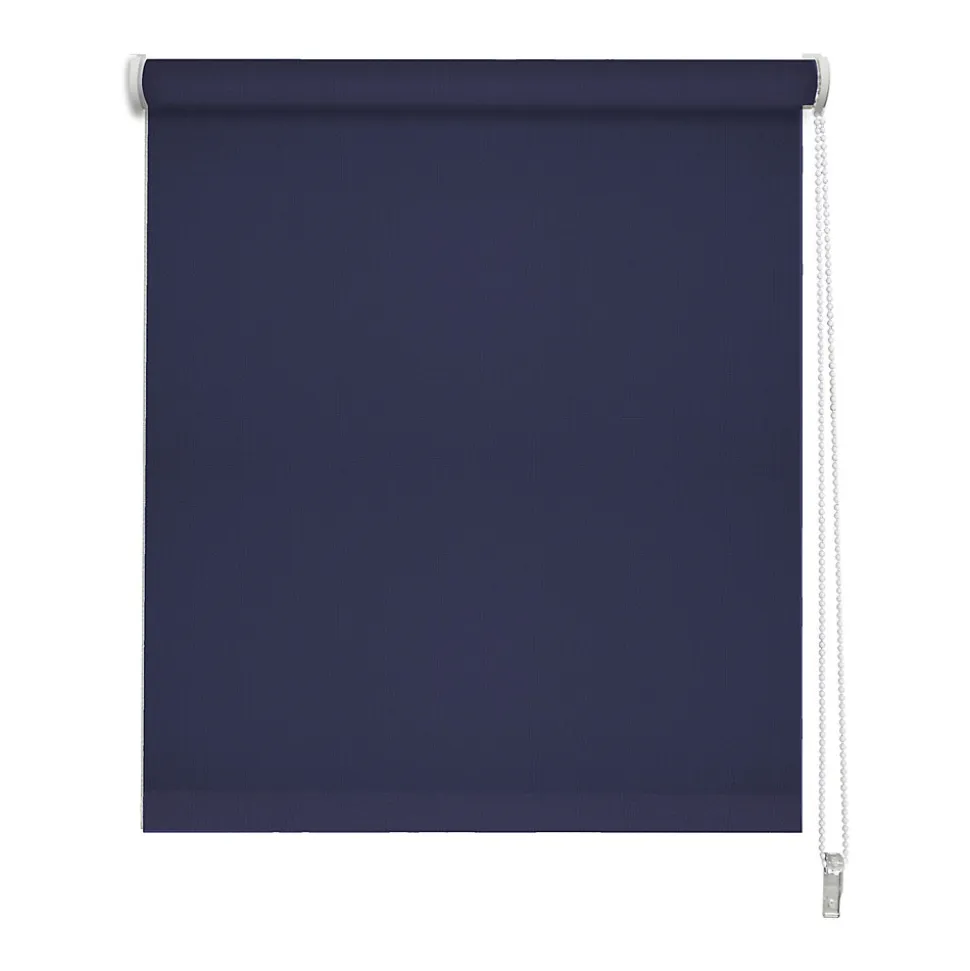 Store enrouleur occultant bleu marine l.120 x H.190cm Madeco