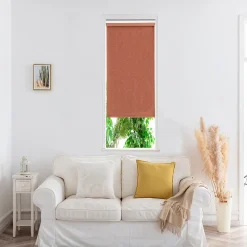 Store enrouleur occultant sans perçage Novan terracotta l.40 x H.140cm Goodhome