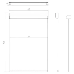 Store enrouleur occultant sans perçage Novan terracotta l.40 x H.140cm Goodhome