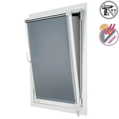 Store Enrouleur Occultant sans perçage EasyFix Argent 150 x 180 cm
