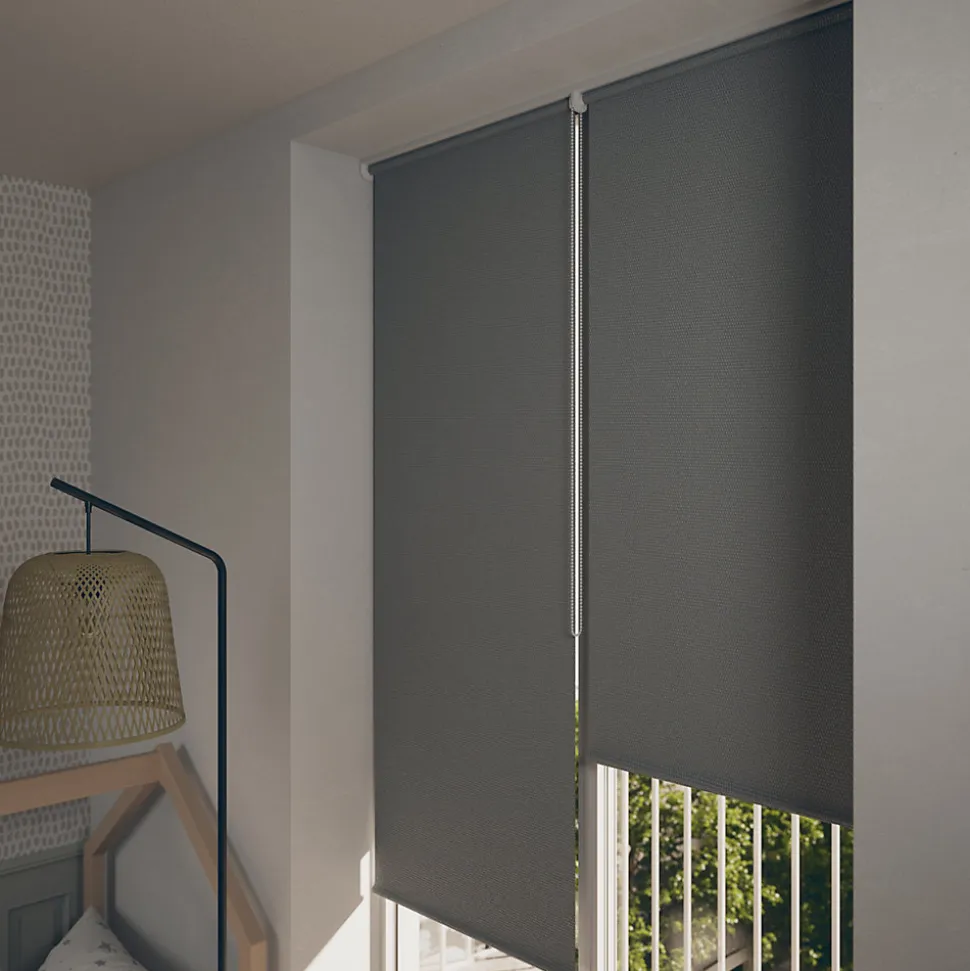 Store enrouleur occultant sans perçage Boreas 2 gris béton l.60 x H.240cm Goodhome