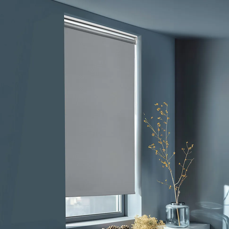 Store enrouleur occultant sans perçage Boreas 2 gris béton l.60 x H.240cm Goodhome