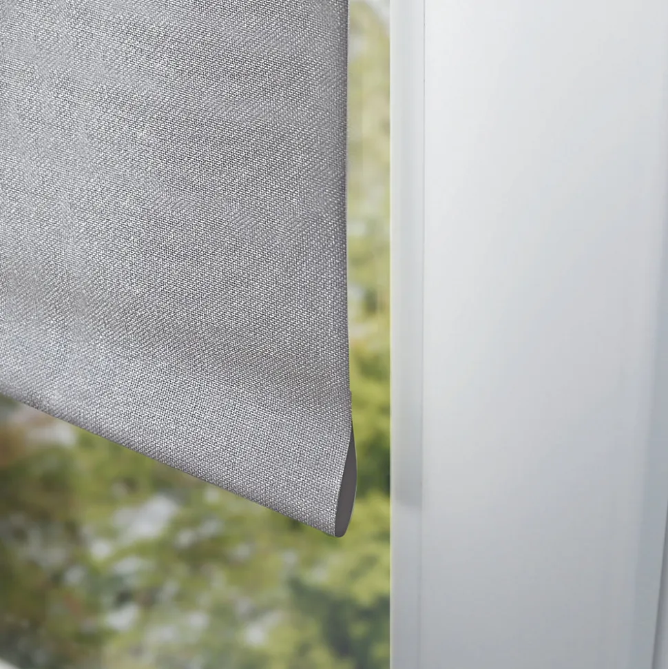 Store enrouleur occultant gris clair l.150 x H.190cm Madeco