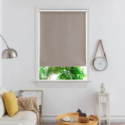Store enrouleur occultant sans perçage Novan taupe l.120 x H.180cm Goodhome