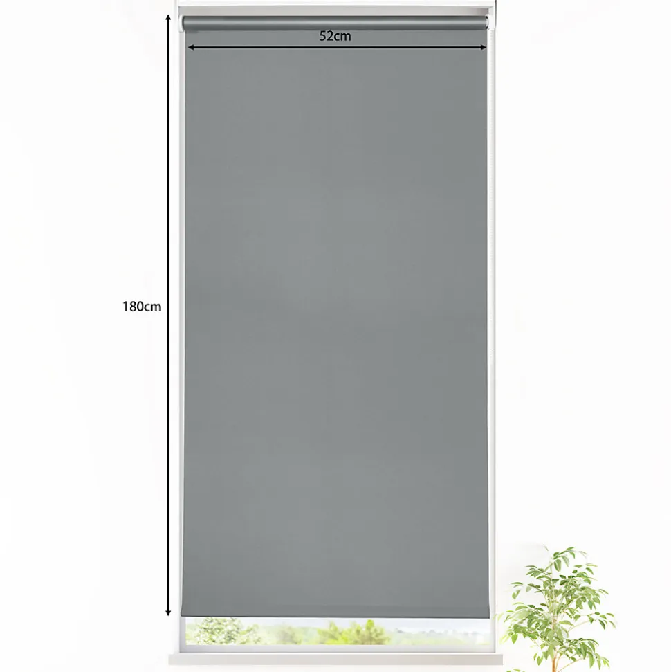 Store enrouleur occultant sans perçage Boreas 2 gris béton l.55 x H.180cm Goodhome