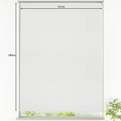 Store enrouleur occultant sans perçage Boreas 2 blanc l.160 x H.240cm Goodhome