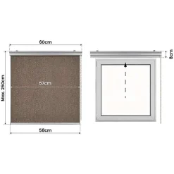 Store Enrouleur Occultant Premium Brun 100 x 250 cm