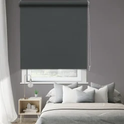 Store enrouleur occultant gris anthracite l.60 x H.250cm Madeco