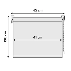Store Enrouleur Occultant fixation sans perçage Ivoire 45 X 190cm , Viewtex