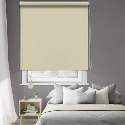 Store enrouleur occultant écru l.150 x H.190cm Madeco