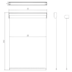Store enrouleur occultant sans perçage Novan terracotta l.90 x H.180cm Goodhome