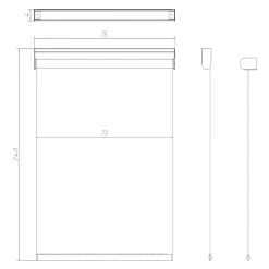 Store enrouleur occultant sans perçage Novan taupe l.75 x H.240cm Goodhome