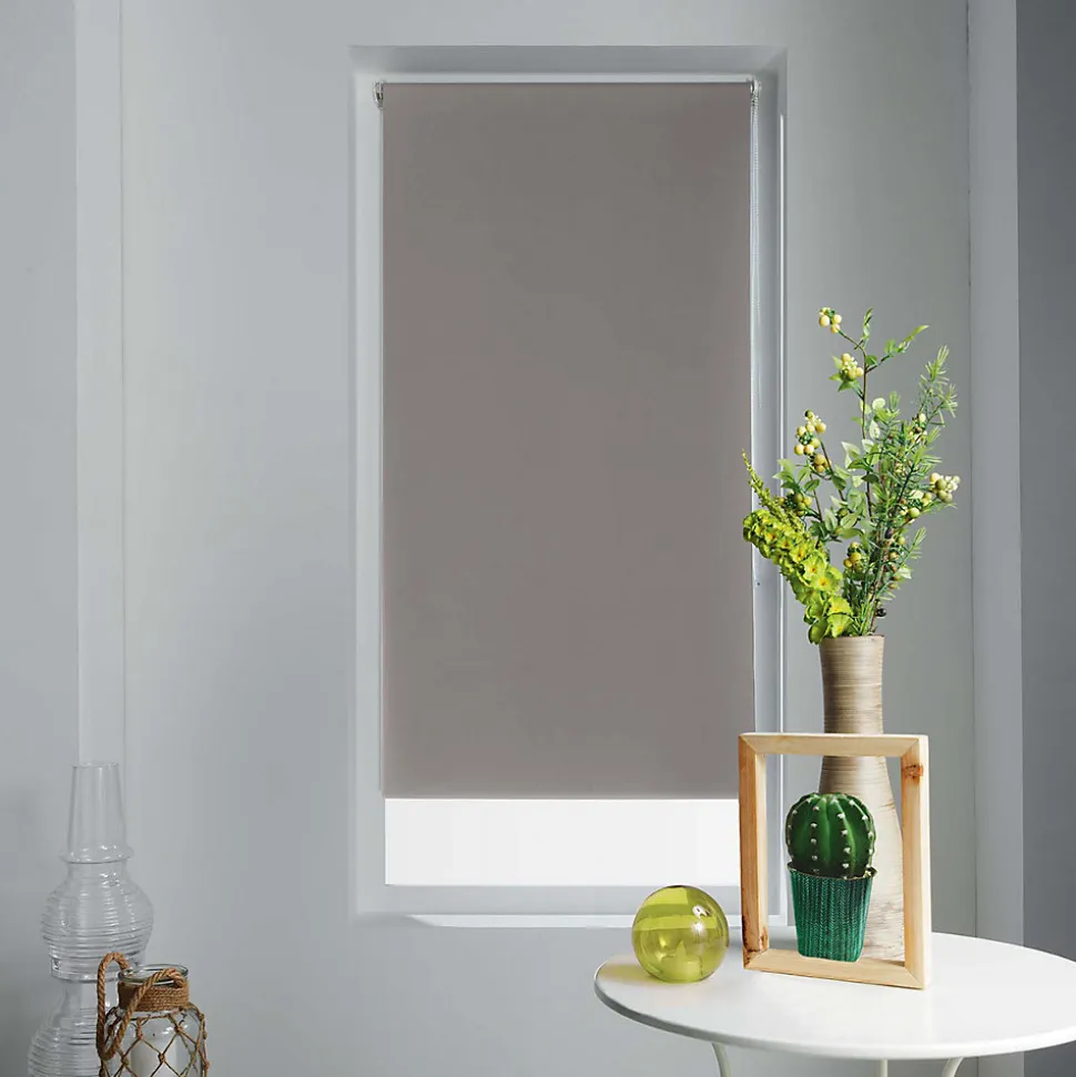 Store Enrouleur Occultant Uni et Coloré (60x180 cm - Taupe)