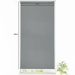 Store enrouleur occultant sans perçage Boreas 2 gris béton l.60 x H.180cm Goodhome
