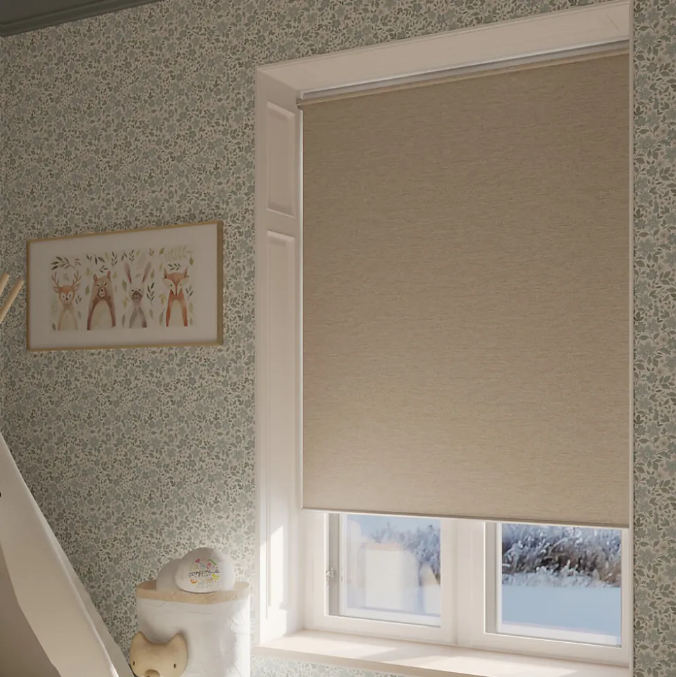 Store enrouleur occultant sans perçage Iwerne beige l.180 x H.180cm Goodhome