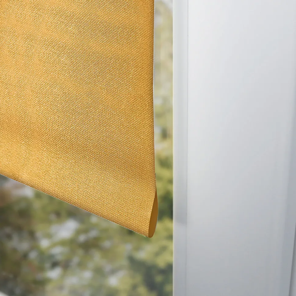 Store enrouleur occultant jaune moutarde l.90 x H.190cm Madeco