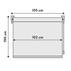 Store Enrouleur Occultant Blanc 105 X 190cm , Viewtex