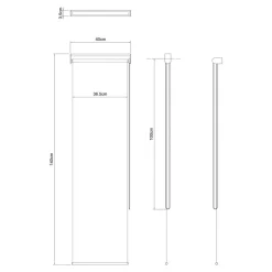 Store enrouleur occultant sans perçage Boreas 2 blanc l.40 x H.140cm Goodhome