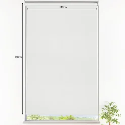 Store enrouleur occultant sans perçage Boreas 2 blanc l.120 x H.180cm Goodhome