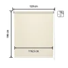 Store Enrouleur Occultant Blackout - Easydeco - Beige - 120 x 190 cm