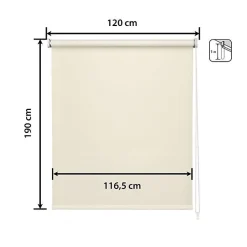 Store Enrouleur Occultant Blackout - Easydeco - Beige - 120 x 190 cm