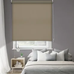 Store enrouleur occultant taupe l.150 x H.190 cm Madeco