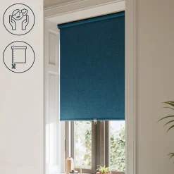 Store enrouleur occultant sans perçage Novan bleu saphir l.90 x H.180cm Goodhome