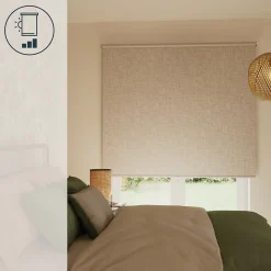 Store enrouleur occultant sans perçage Novan taupe l.180 x H.240cm Goodhome