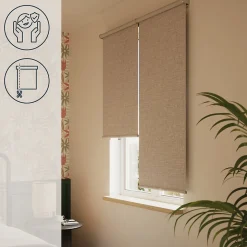 Store enrouleur occultant sans perçage Novan taupe l.60 x H.180cm Goodhome